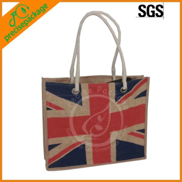 Customized grocery bag 100% natural Jute Bag